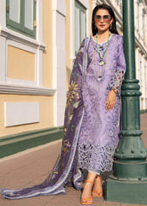 3 Piece - Unstitched Fully Embroidered Lawn Fabric MS-04