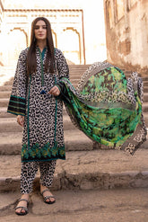 3 Piece - Digital Printed Unstitched Lawn Suit MB-113
