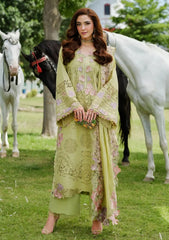 3 Piece - Unstitched Fully Embroidered Lawn Fabric EL-2720