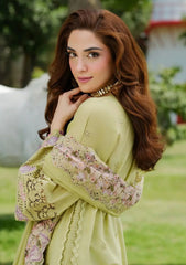 3 Piece - Unstitched Fully Embroidered Lawn Fabric EL-2720