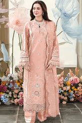 3 Piece Unstitched Heavy Embroidered Lawn Suit ( Heavy Embroidered Cotton Net Dupatta ) QL-2770
