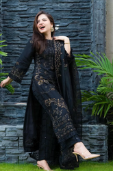 3 Piece - Unstitched Fully Embroided Dhanak Fabric NS-32