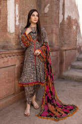 3 Piece - Digital Printed Unstitched Lawn Suit MB-112