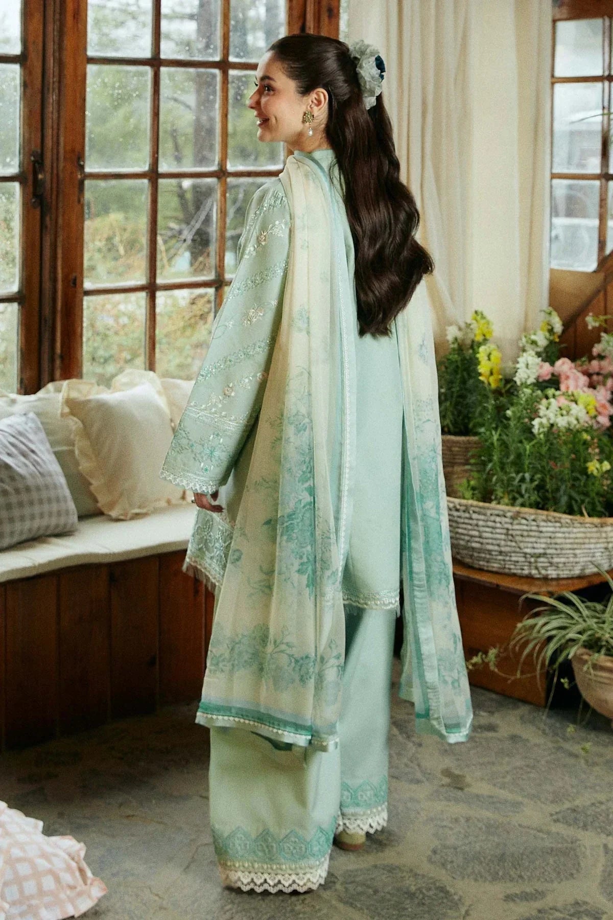 ZS 49-3 Piece - Unstitched Fully Embroided Lawn Fabric
