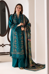 3 Piece - Unstitched Fully Embroided Dhanak Fabric SN-61