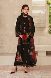 3 Piece - Unstitched Digital Printed lawn Fabric BQ-209