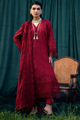 3 Piece - Unstitched Fully Embroided Lawn Fabric MO-24