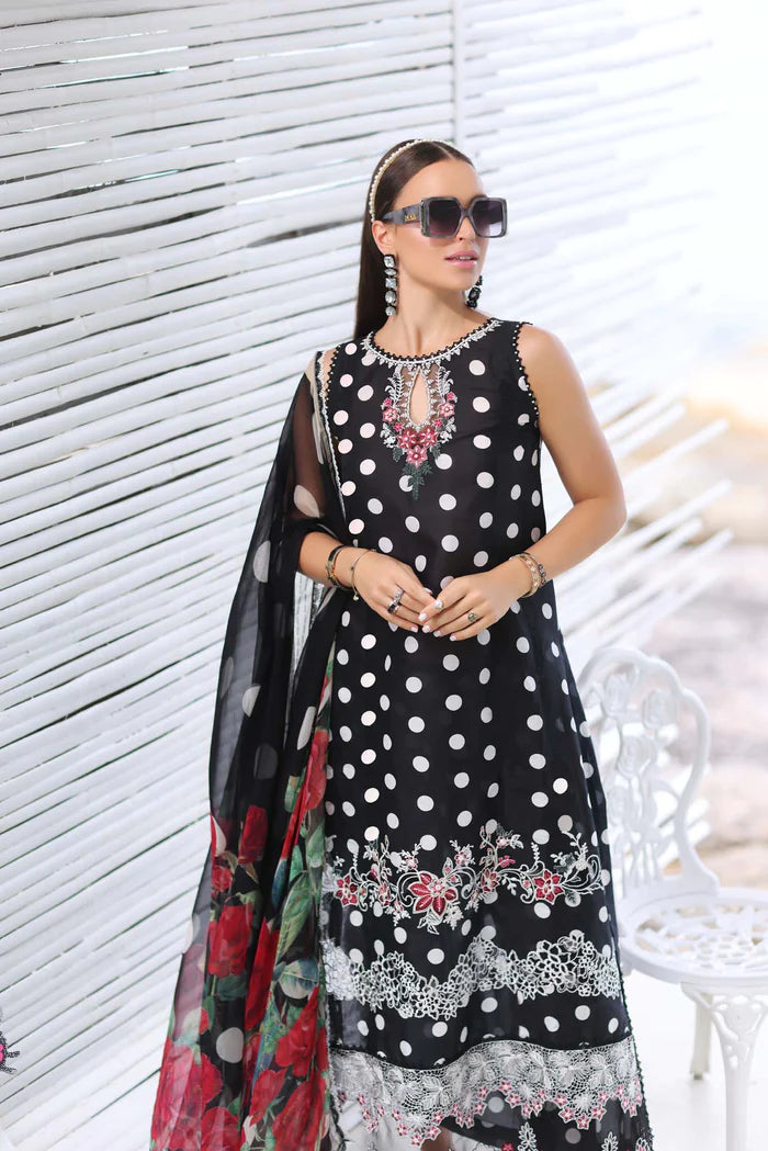 ZC 95A-3 Piece - Unstitched Digital Printed Lawn Fabric