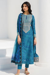 3 Piece - Unstitched Digital Printed Lawn Fabric
