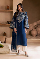 3 Piece - Unstitched Embroidered Lawn Fabric with Embroidered Chiffon Dupatta BT-2835