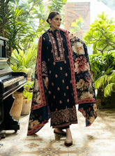 3 Piece - Unstitched Fully Embroidered Dhanak Fabric