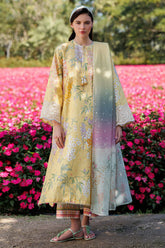 3 Piece - Unstitched Printed Lawn Fabric JZ-205