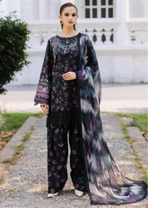 3 Piece - Unstitched Digital Printed Khaddar Fabric BQ-32