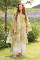 3 Piece - Unstitched Printed Lawn Fabric BQ-203