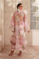 3 Piece - Unstitched Digital Printed lawn Fabric BQ-208