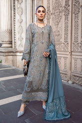 3 Piece - Unstitched Fully Embroided Dhanak Fabric IZ 775