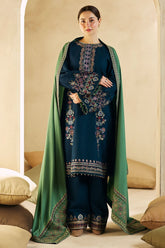 3 Piece - Unstitched Fully Embroided Lawn Fabric With Embroided Lawn Dupatta BR-840