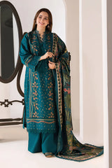 SN-61L 3 Piece Embroidered Lawn Dress with Printed Poly Lawn Dupatta