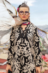 3 Pcs Digital Printed Lawn Shirt Trouser and Dupatta with Embroidered Patches