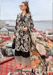 3 Pcs Digital Printed Lawn Shirt Trouser and Dupatta with Embroidered Patches