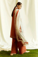 3 Piece Embroidered Lawn Suit with Digital Printed Polly Lawn Dupatta ZS-2555B