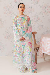 3 Piece - Unstitched Chicken Kari Digital Printed Lawn Fabric AF-70