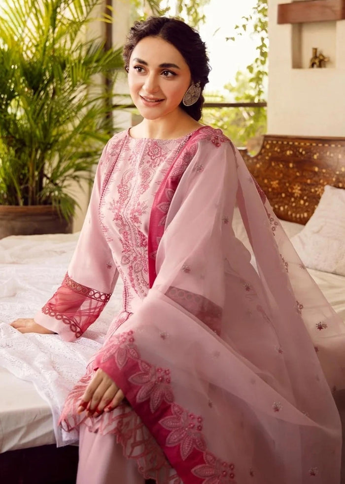 RA 46-3 Piece - Unstitched Fully Embroidered Lawn Fabric