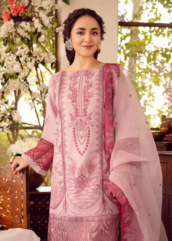 RA 46-3 Piece - Unstitched Fully Embroidered Lawn Fabric