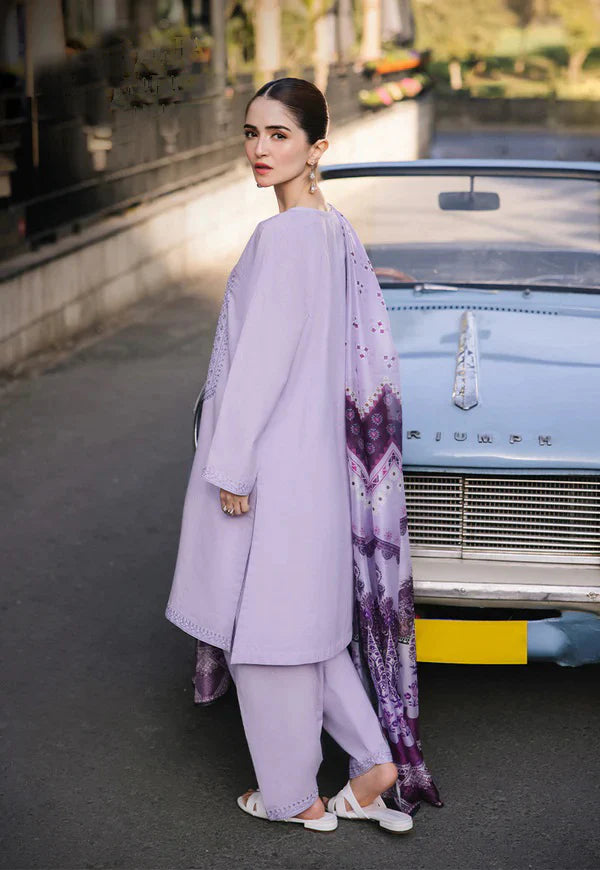 3 Pc Embroidered Lawn Shirt with Polly Lawn Dupatta ZS-2625