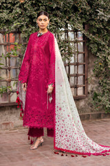3 Piece - Unstitched Luxury Embroidered Lawn Fabric JZ-2760