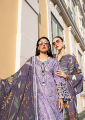 3 Piece - Unstitched Fully Embroided Lawn Fabric With Silk Dupatta MS-04