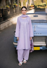 3 Pc Embroidered Lawn Shirt with Polly Lawn Dupatta ZS-2625