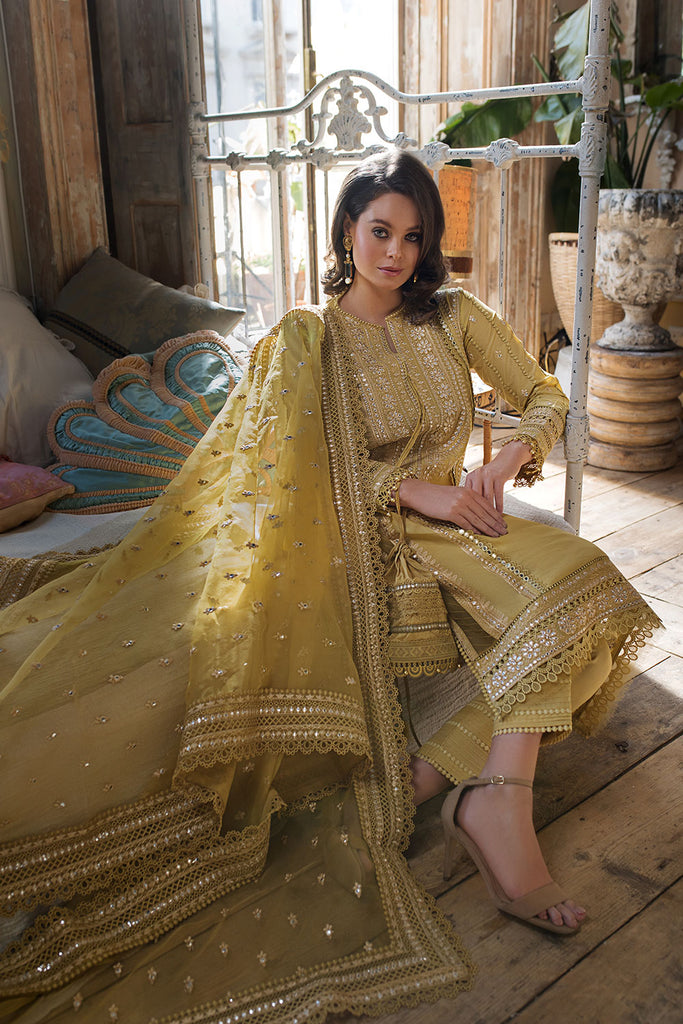 Lawn - 3 Piece Unstitched Embroided Suit ( Embroided Organza Dupatta) SB-62