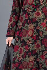 3 Piece - Unstitched Fully Embroided Lawn fabric BR-345