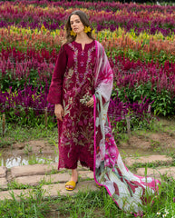 3 Piece - Unstitched Luxury Embroidered Lawn Fabric MS-2750