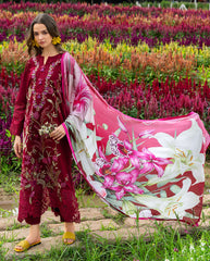 3 Piece - Unstitched Luxury Embroidered Lawn Fabric MS-2750