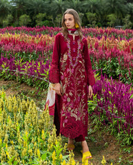 3 Piece - Unstitched Luxury Embroidered Lawn Fabric MS-2750