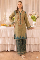 2 Piece - Unstitched Digital Printed Lawn Fabric MB-207