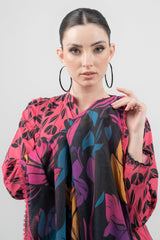 BQ 108-Lawn Stuff 3 Piece Digital Printed Stemped Article With Monar Dupatta