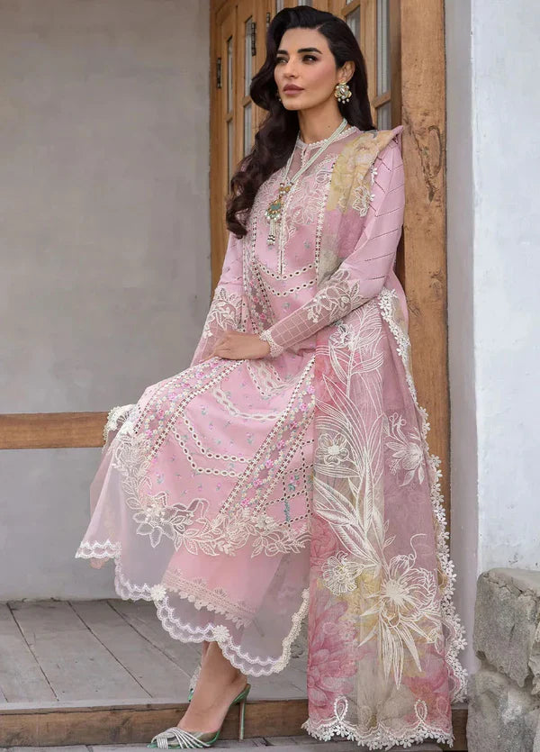 3 Pc Embroidered Lawn Shirt with Embroidered Polly Lawn Dupatta CM-2600