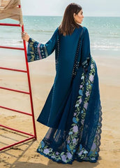 CM 30-3 Piece Unstitched Heavy Embroidered Lawn Suit With Four Sided Embroidered Organza Dupatta