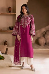 3 Piece Unstitched Heavy Embroidered Lawn Suit ( Full Embroidered Chiffon Dupatta ) BT-2835 P