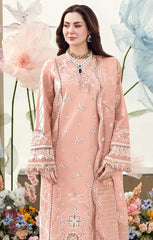 3 Piece Unstitched Heavy Embroidered Lawn Suit ( Heavy Embroidered Cotton Net Dupatta ) QL-2770