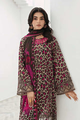 3 Piece Unstitched Heavy Embroidered Lawn Suit With Fine Printed Silk Dupatta