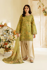 UNSTITCHED - 3 Piece Digital Printed Lawn Fabric IZ-231
