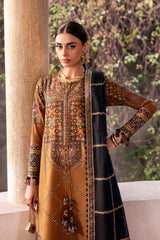 JZ 2920-Dhanak Fabric 3 Piece Unstitched (Dhanak Embroidered Shawl)
