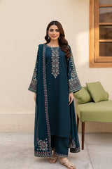 3 Piece - Unstitched Fully Embroidered Lawn Fabric LM-585