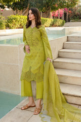 3 Piece - Unstitched Chicken Kari Embroidered Suit RR-2780