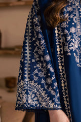 3 Piece - Unstitched Embroidered Lawn Fabric with Embroidered Chiffon Dupatta BT-2835
