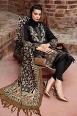 Dhanak - 3 Piece Unstitched Fully Embroided Dhanak Fabric With wool shawl MB-1160